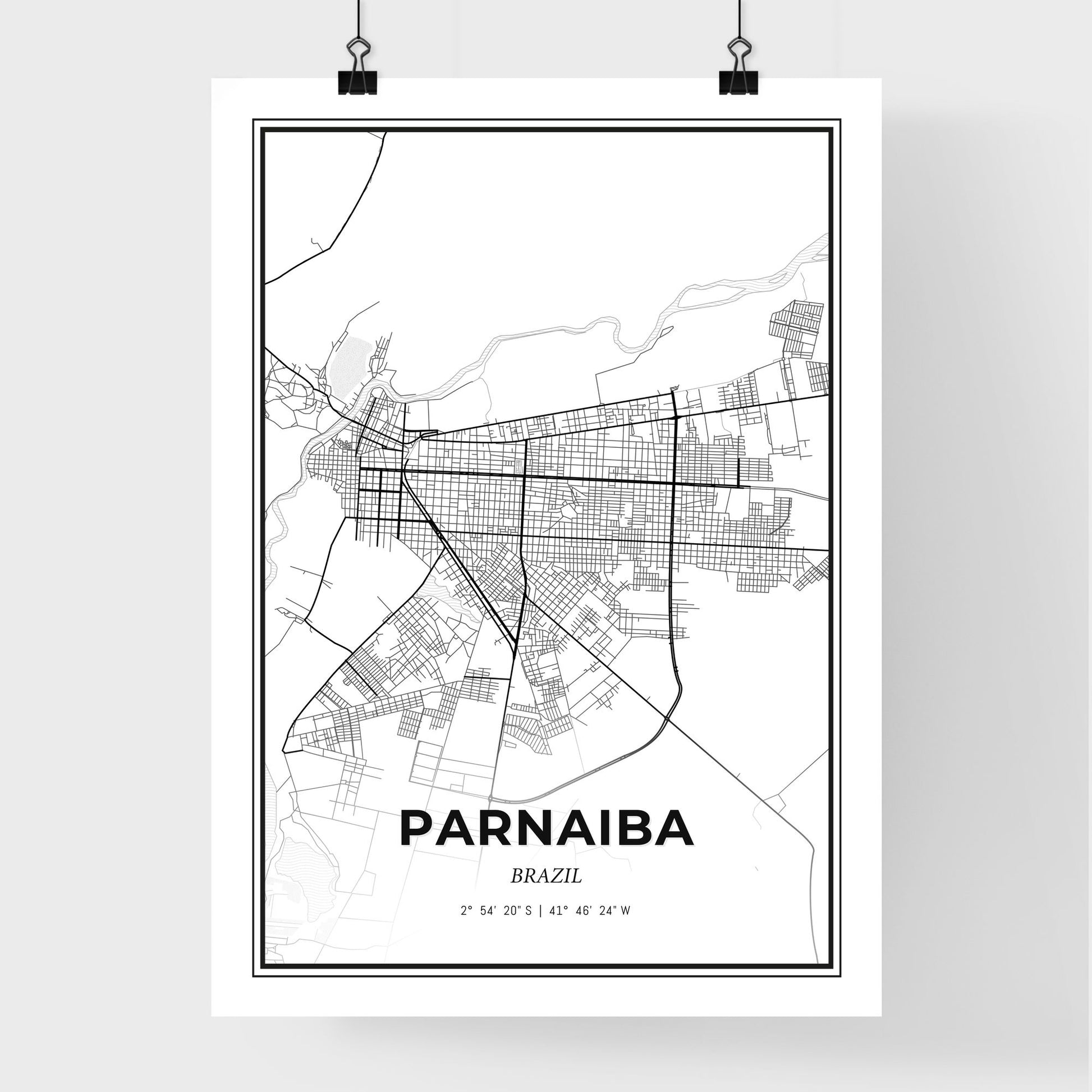 Parnaiba Brazil - Premium City Map Poster