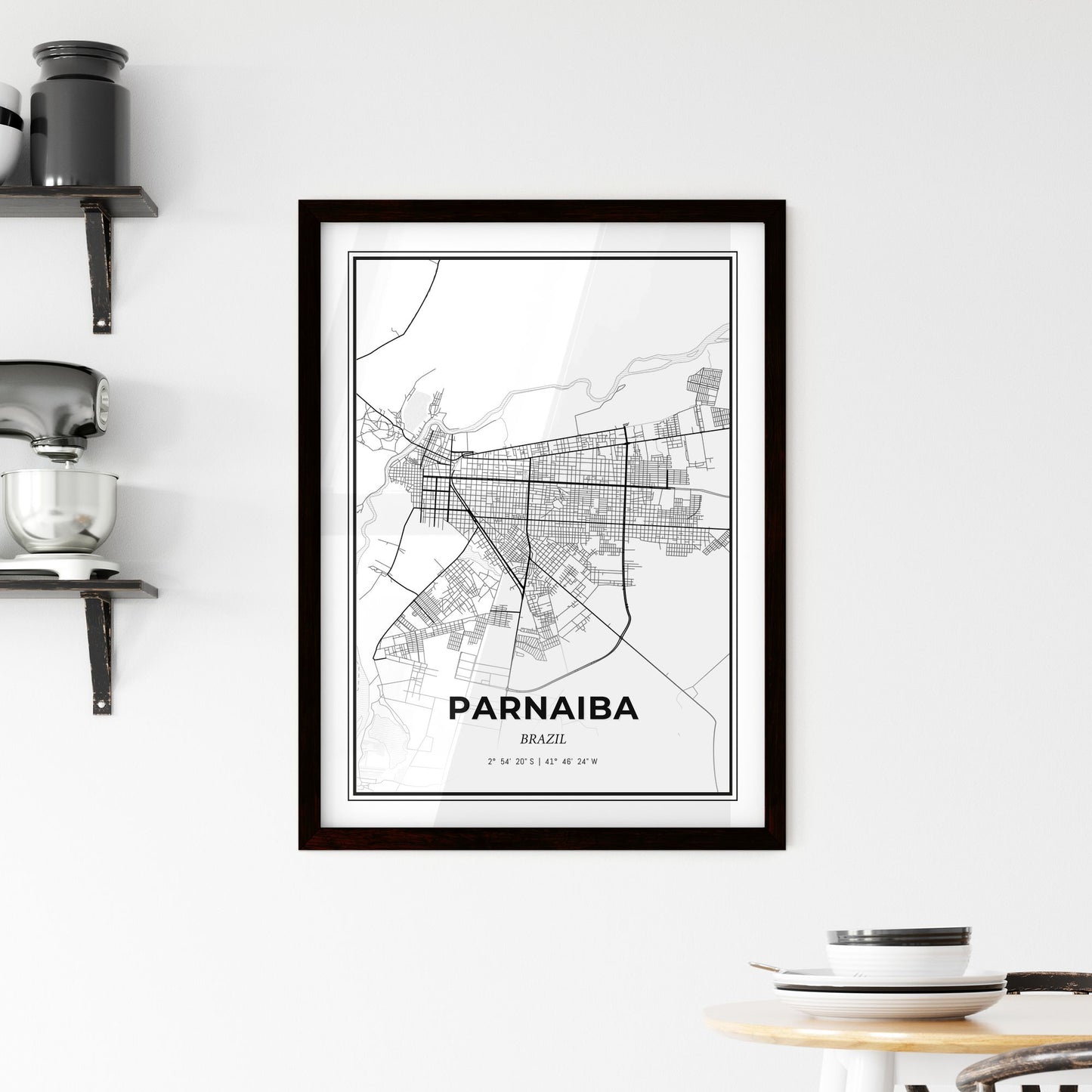 Parnaiba Brazil - Minimal City Map