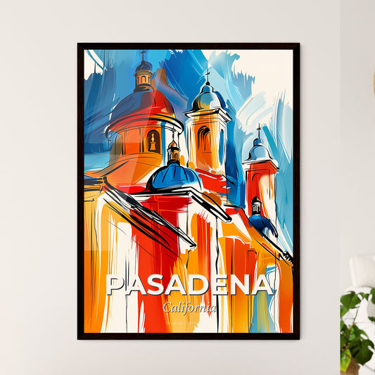 Vibrant Pasadena, California - A Painting Of A Building With Domes