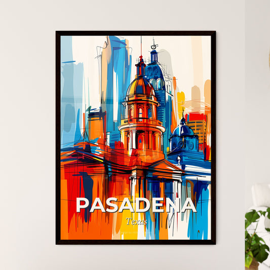 Vibrant Pasadena, Texas - A Colorful Painting Of A Building