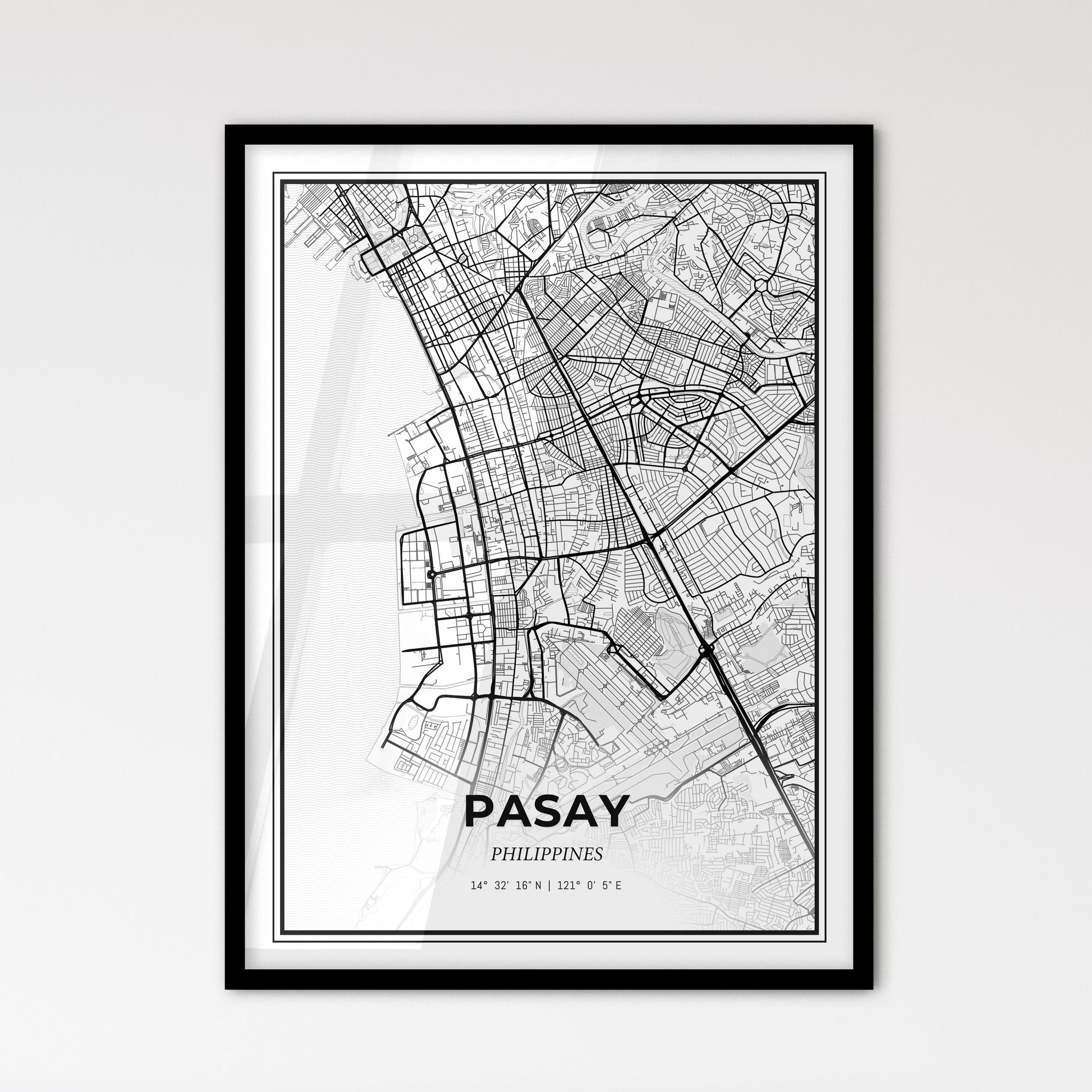 Pasay Philippines - Scandinavian Style City Map for Modern Home Decor