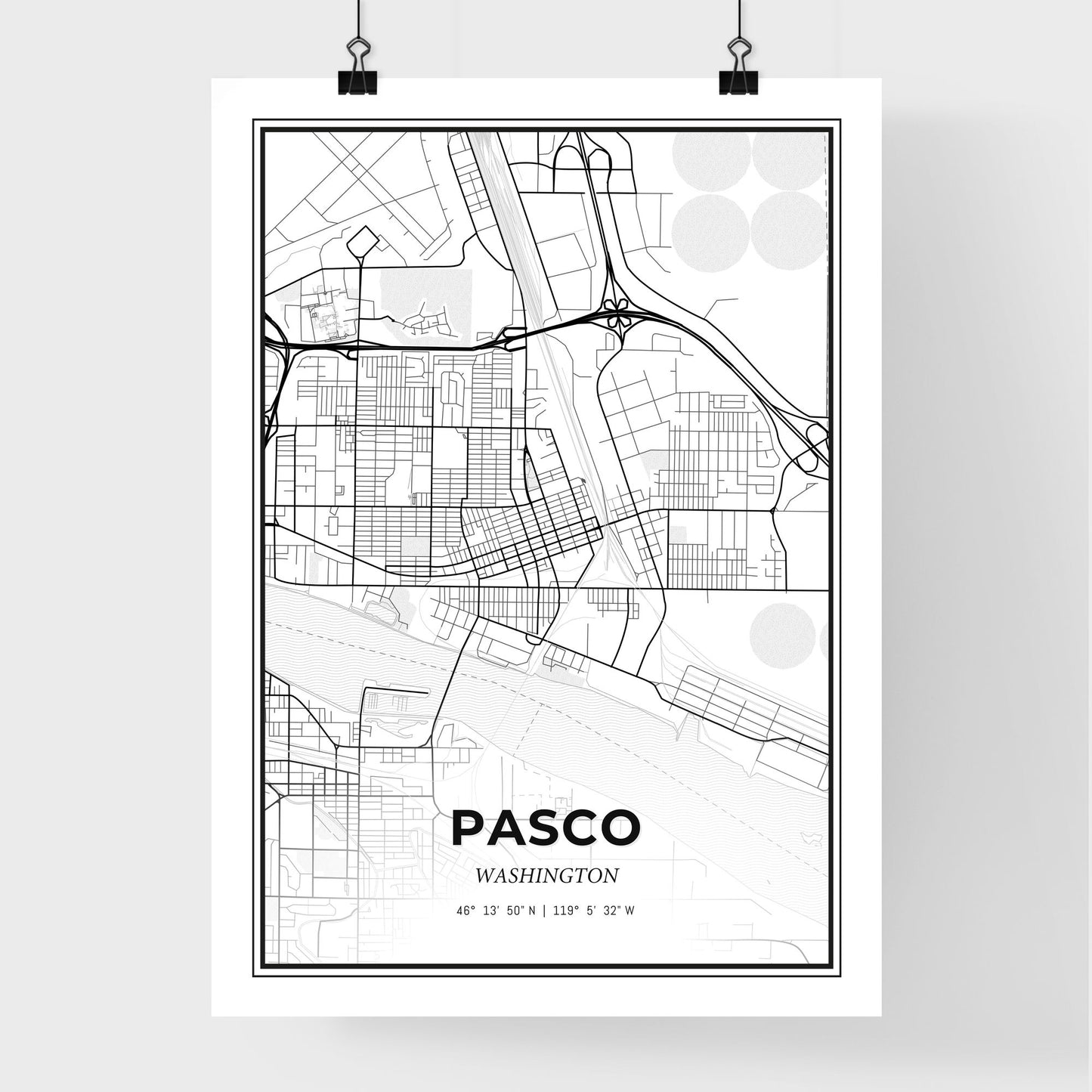 Pasco Washington - Premium City Map Poster