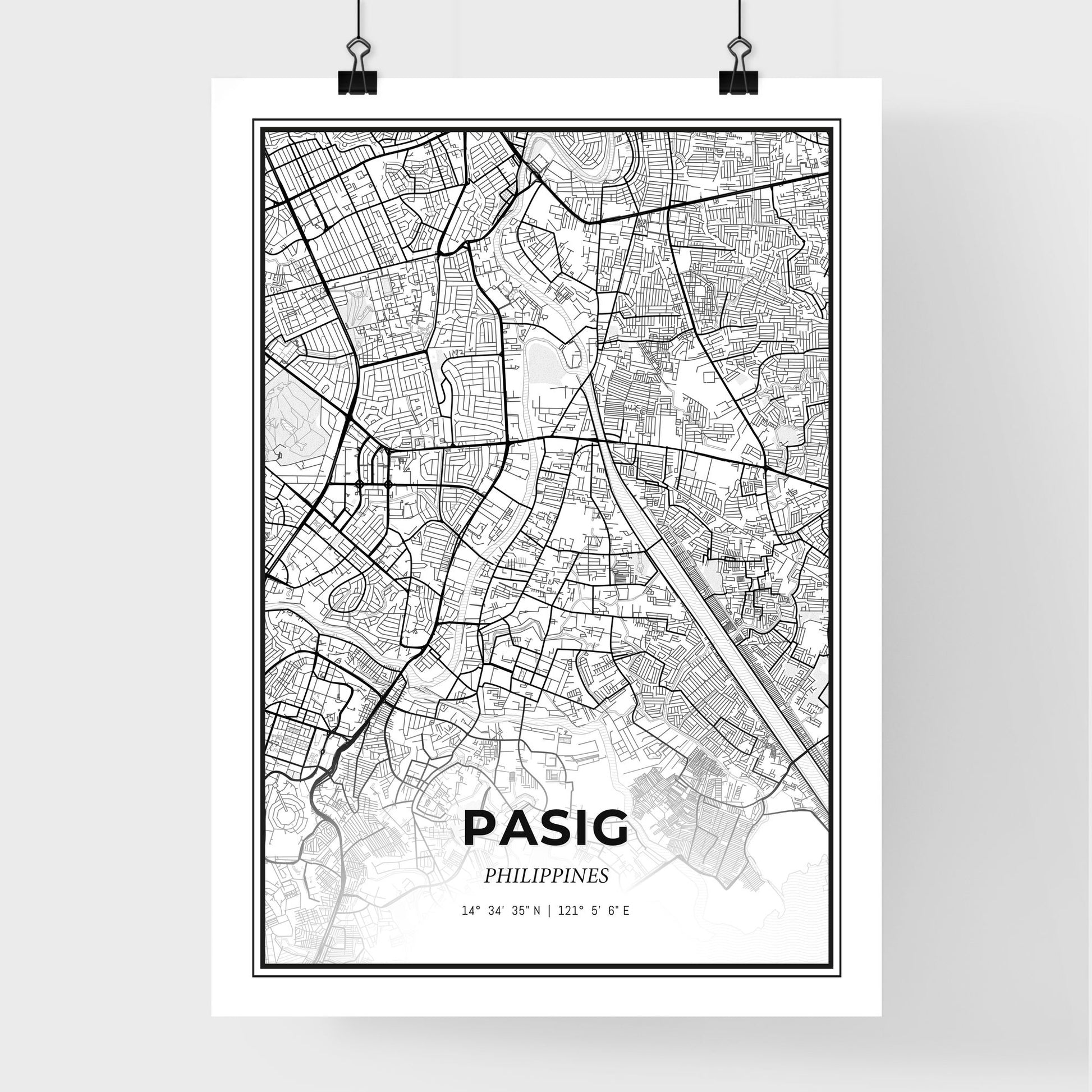 Pasig Philippines - Premium City Map Poster