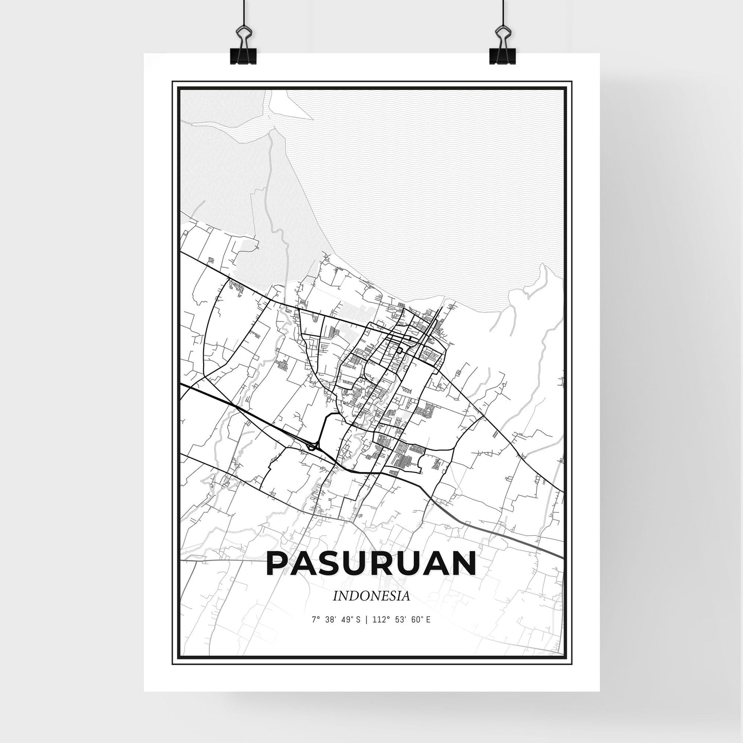 Pasuruan Indonesia - Premium City Map Poster