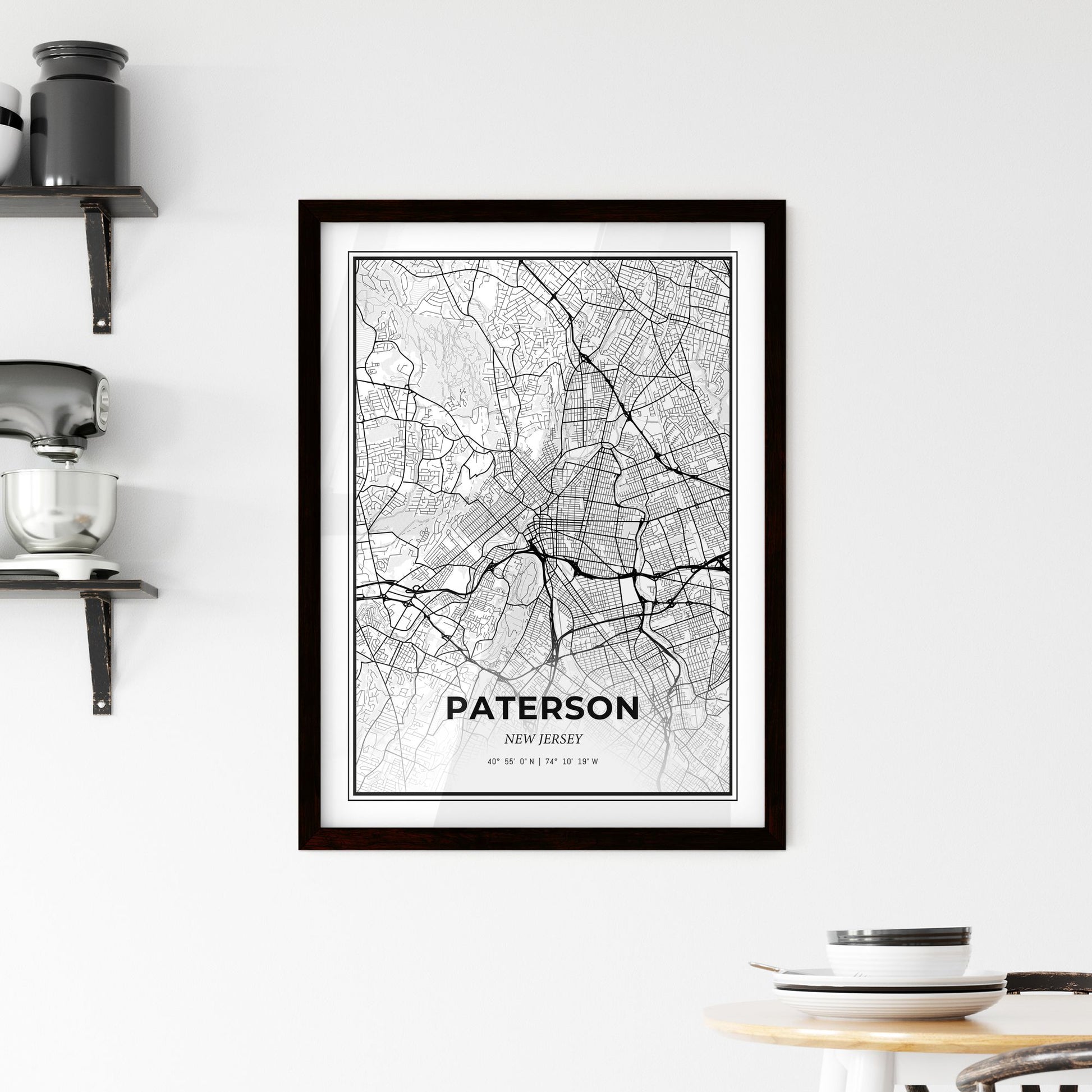 Paterson New Jersey - Minimal City Map