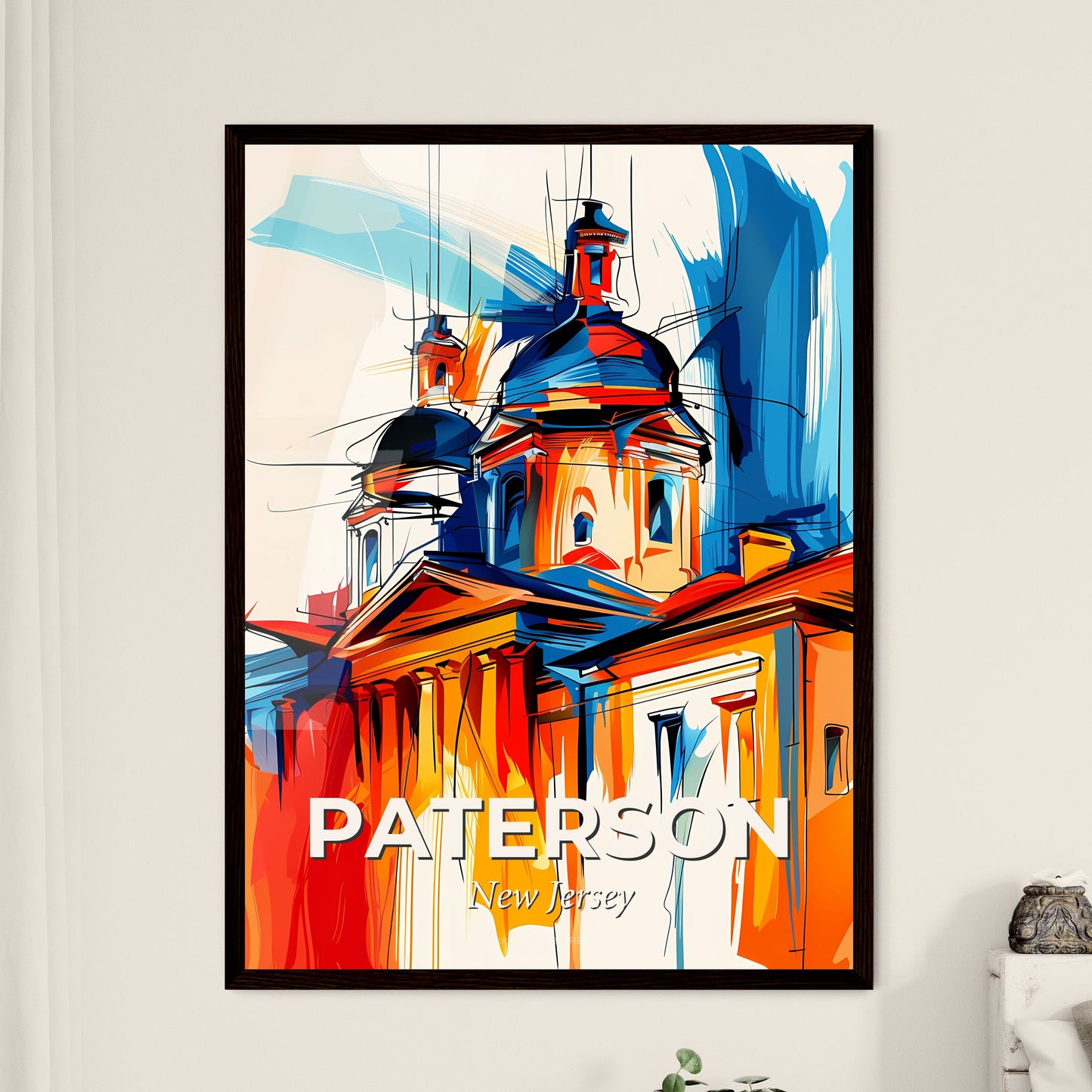 Vibrant Paterson, New Jersey - A Painting Of A Building