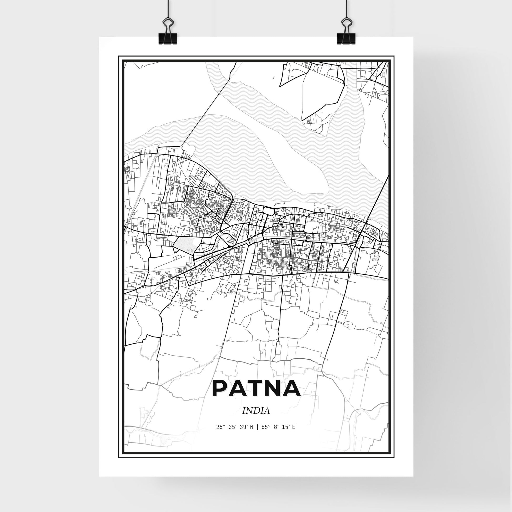 Patna India - Premium City Map Poster