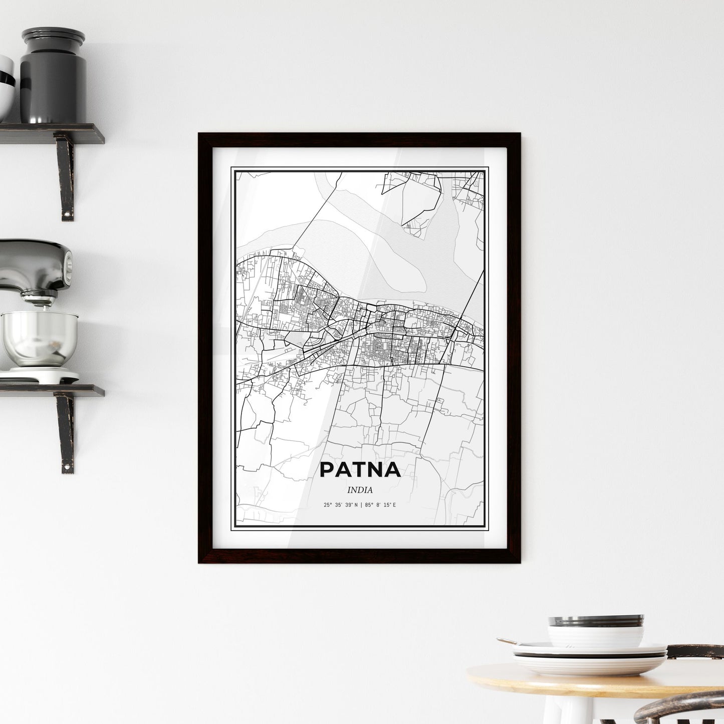 Patna India - Minimal City Map