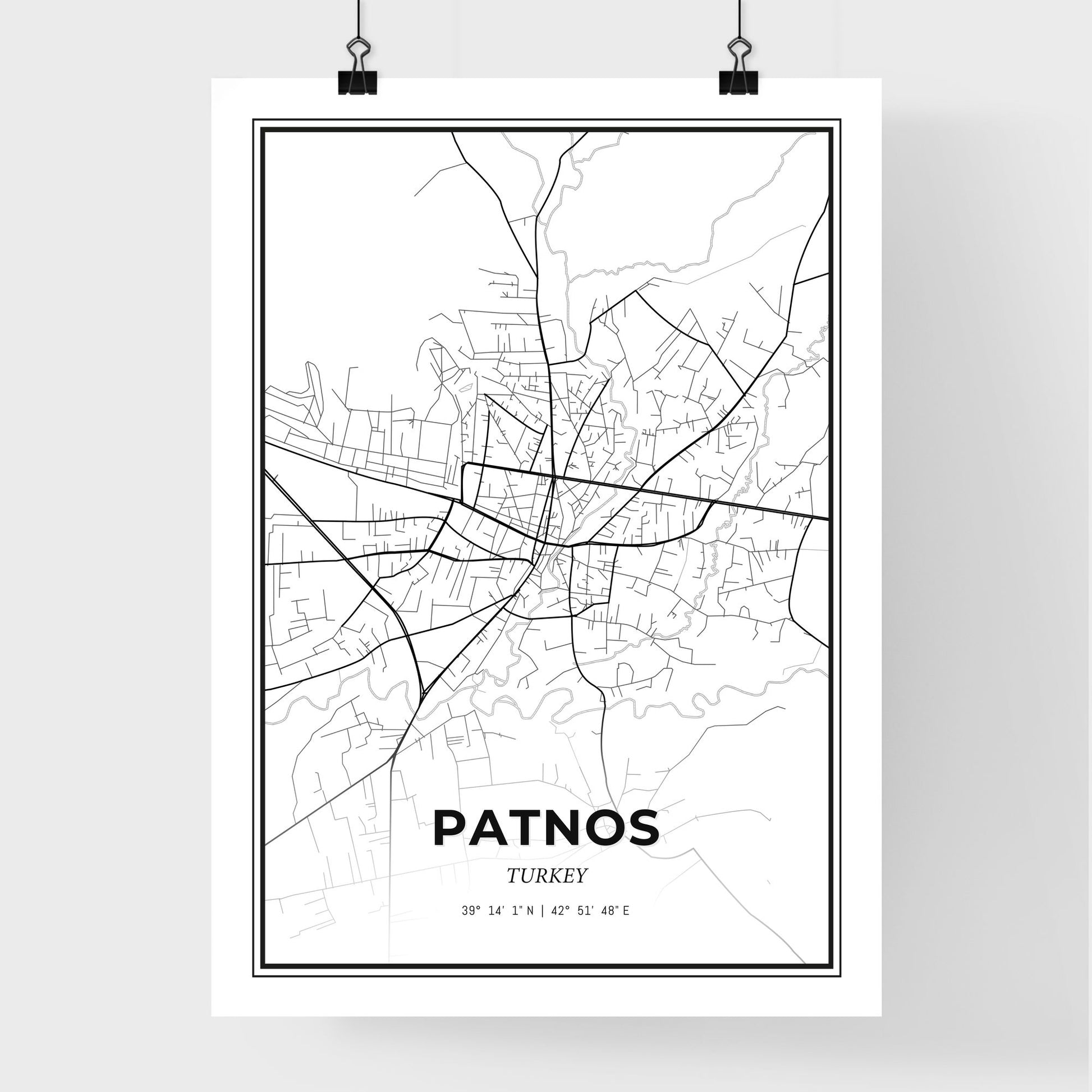 Patnos Turkey - Premium City Map Poster