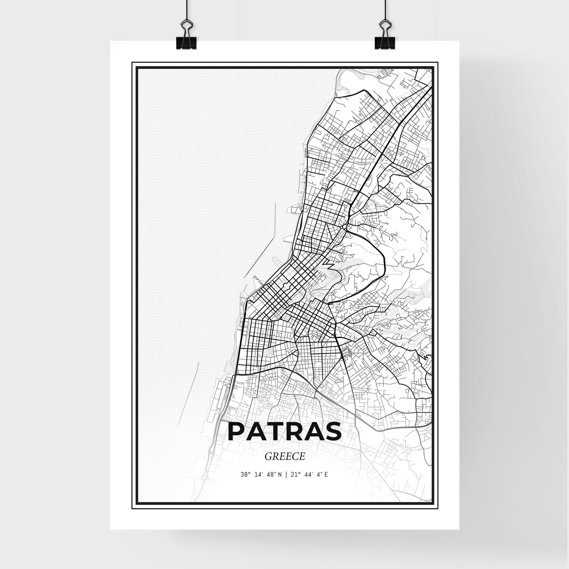 Patras Greece - Premium City Map Poster