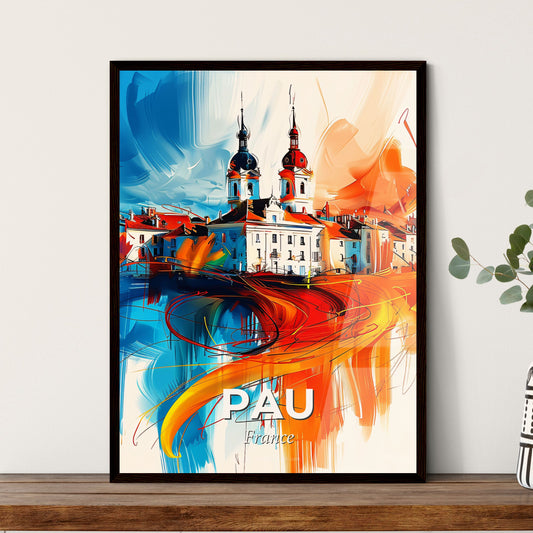 Vibrant Pau, France - A Painting Of A City