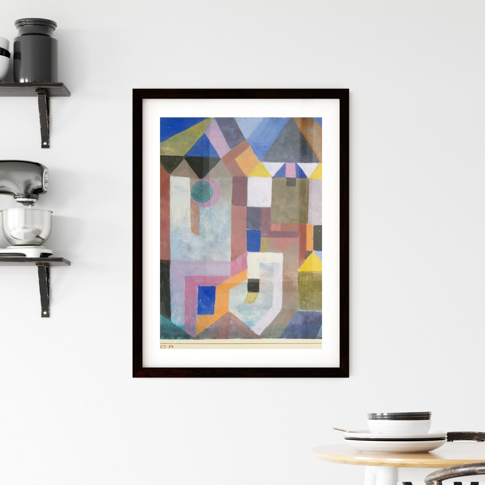 Framed Print of Paul Klee – Colorful Architecture, 1917