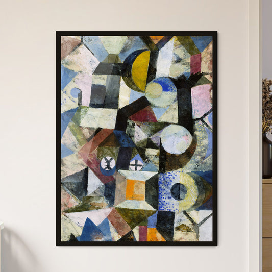 Paul Klee – Composition with the Yellow Half-Moon and the Y Framed Art Print