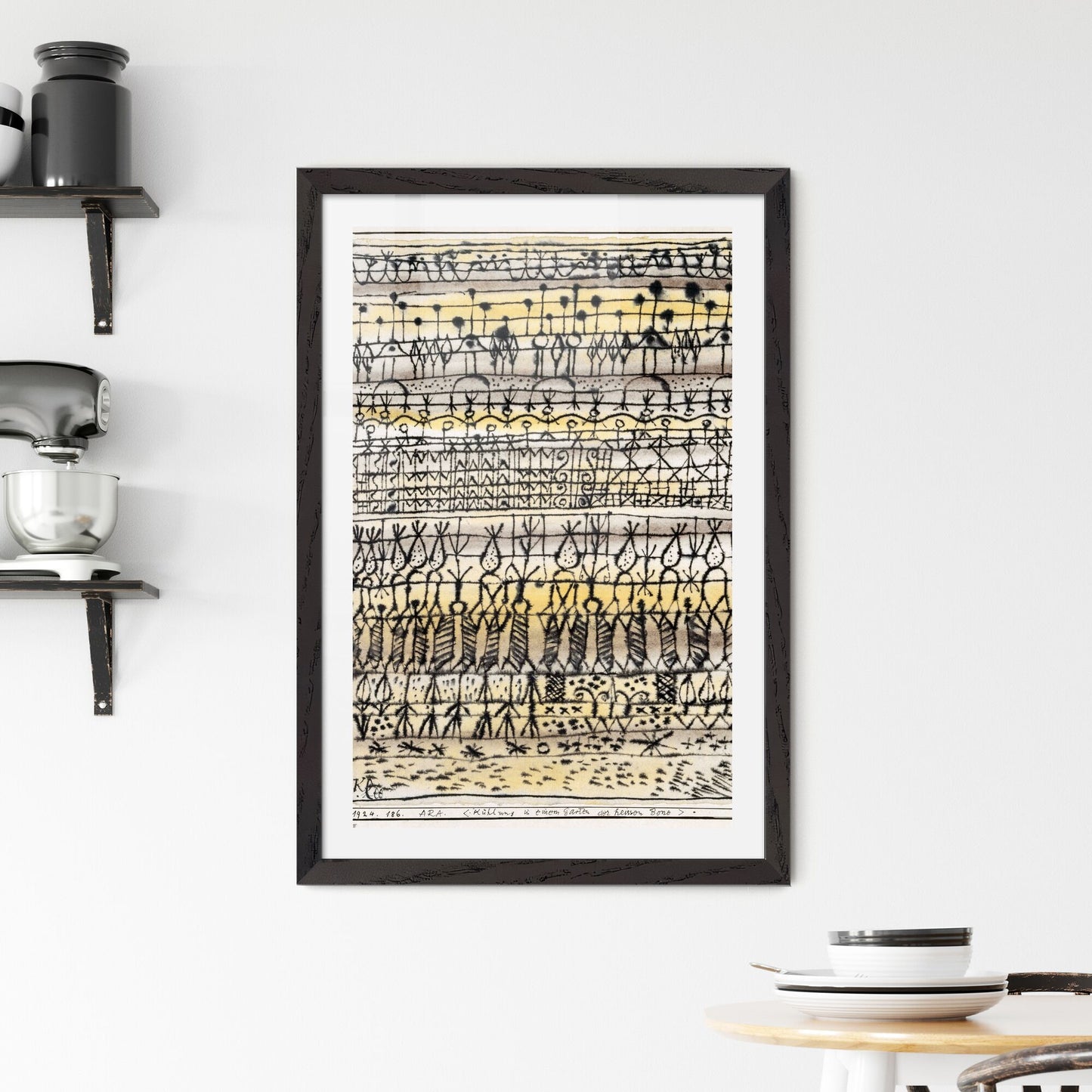 Framed Print of Paul Klee – ERA. Cooling in a Hot Zone Garden