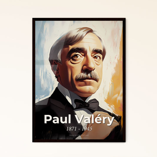 Portrait of Paul Valéry, 1871 - 1945. Impressionistic painting of a man in a suit.