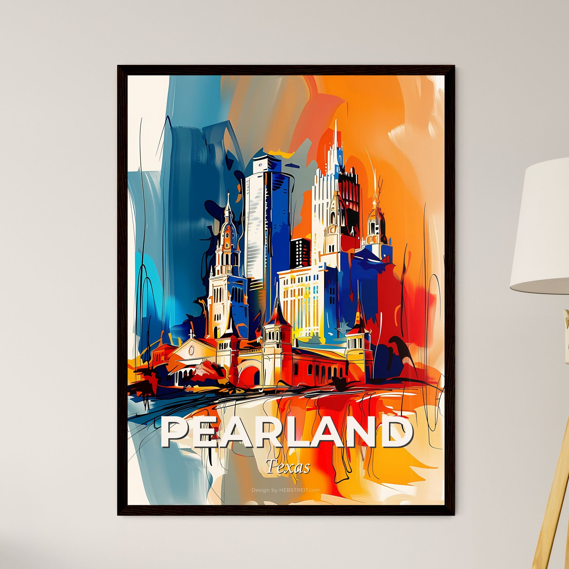 Vibrant Pearland, Texas - A Painting Of A City