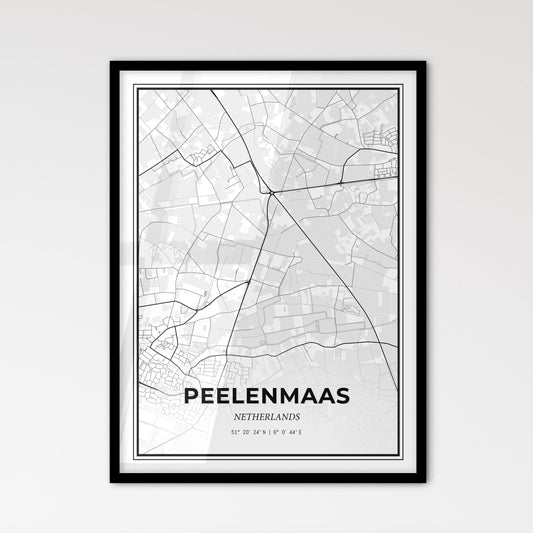  Peel en Maas Netherlands - Scandinavian Style City Map for Modern Home Decor