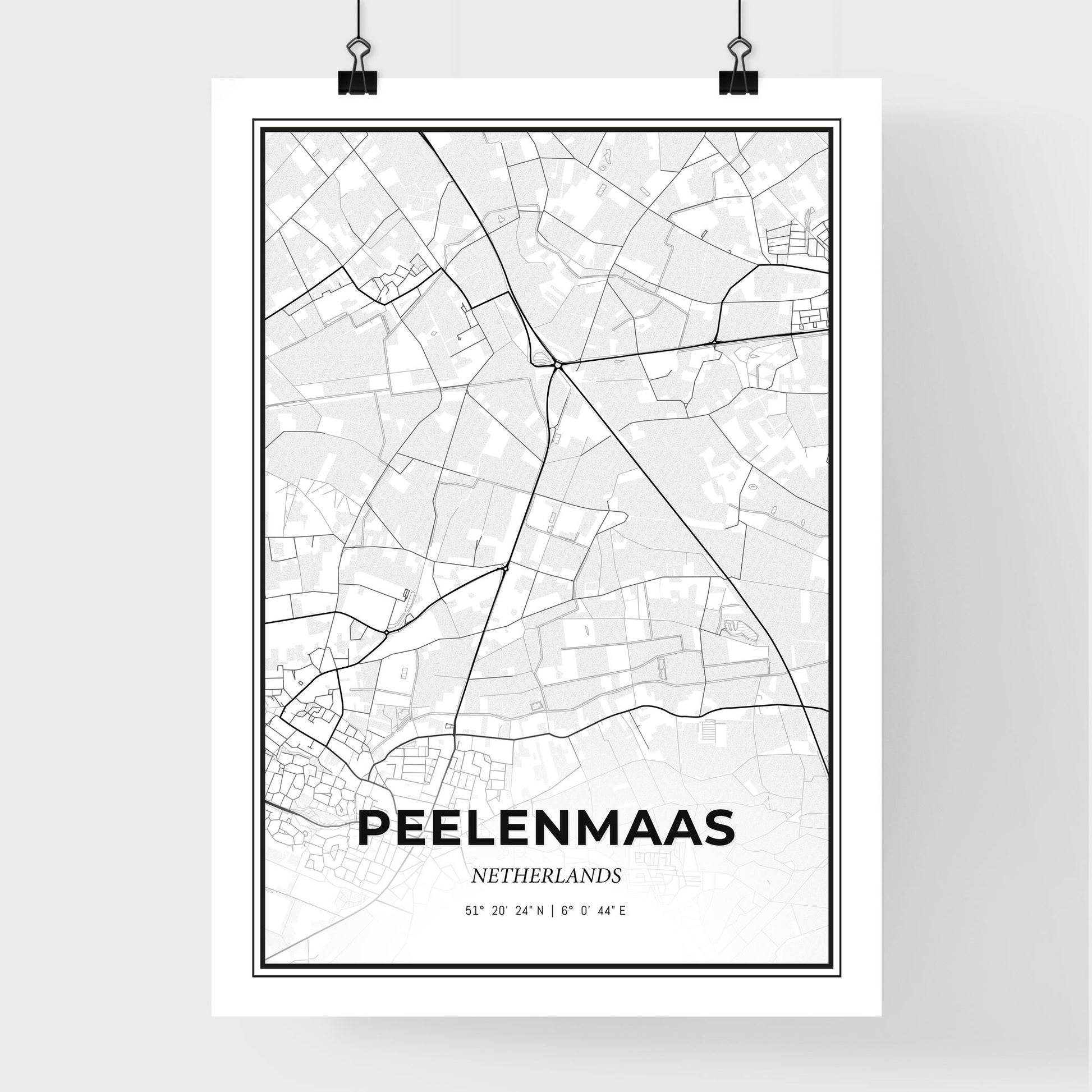  Peel en Maas Netherlands - Premium City Map Poster