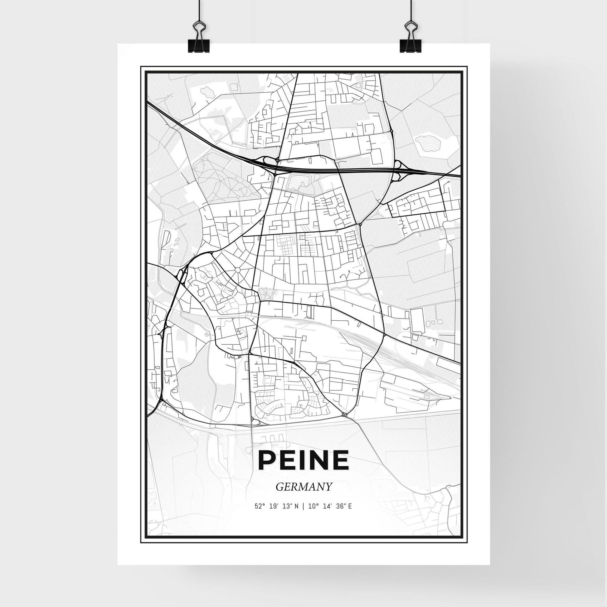 Peine Germany - Premium City Map Poster