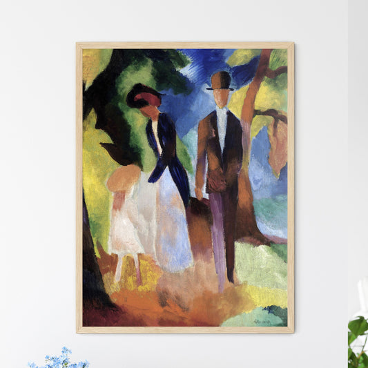People by a Blue Lake by August Macke Fine Art Print
