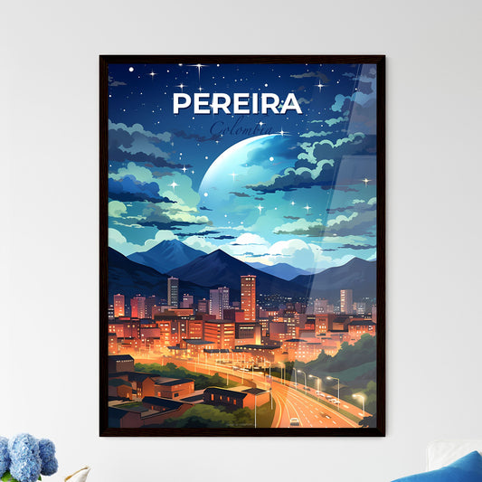 Pereira Colombia City Painting Skyline Urban Lights Mountains Art Culture Travel Default Title