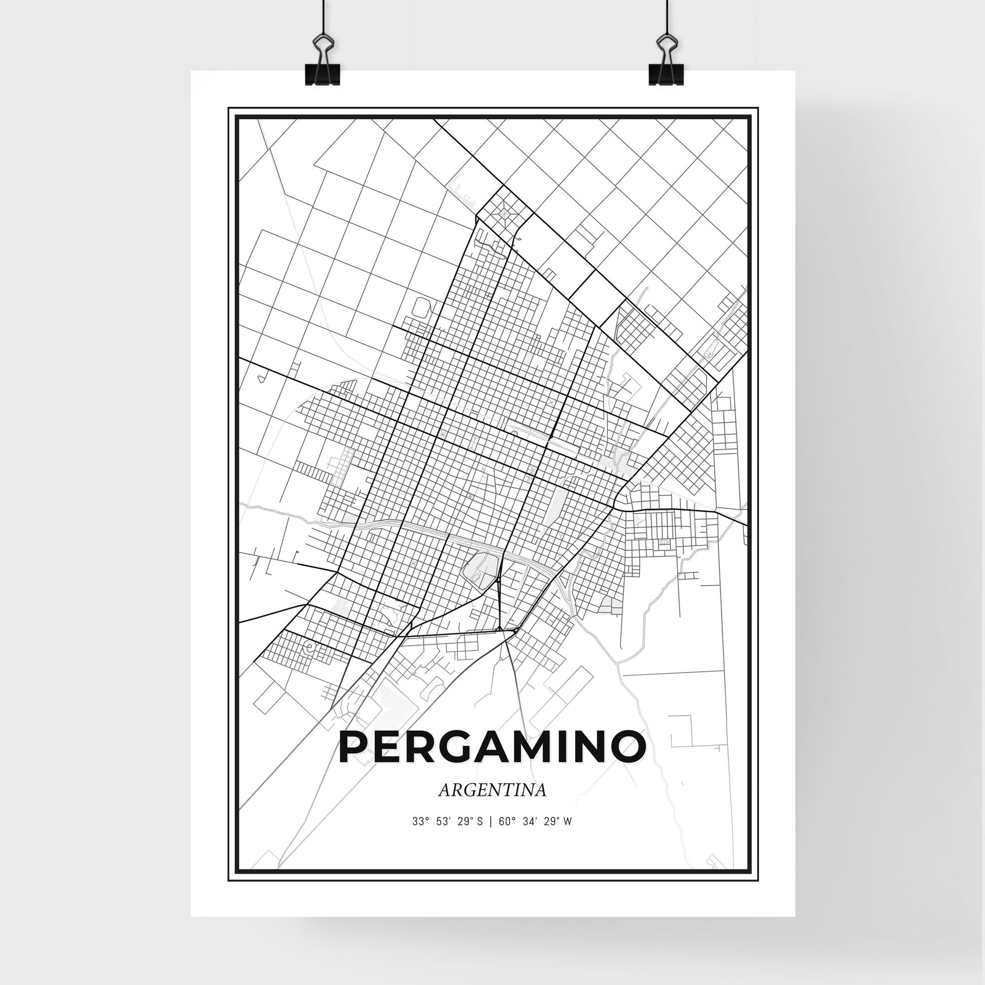 Pergamino Argentina - Premium City Map Poster