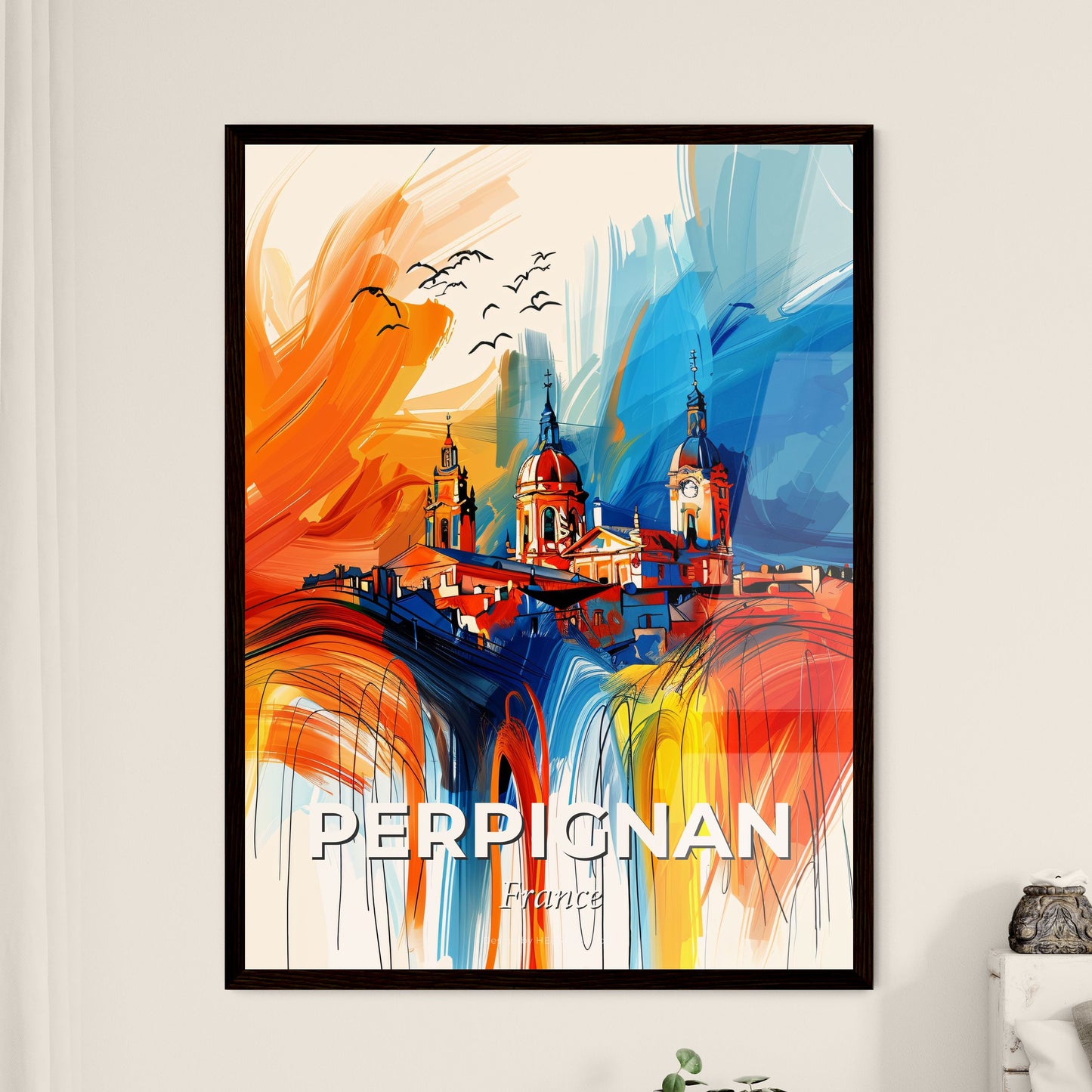 Vibrant Perpignan, France - A Painting Of A City