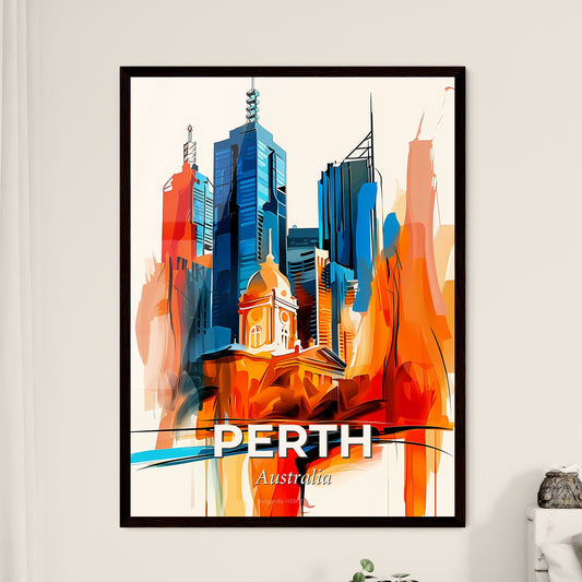 Vibrant Perth, Australia - A Painting Of A City