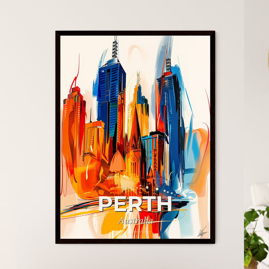 Vibrant Perth, Australia - A Colorful Cityscape With Many Tall Buildings