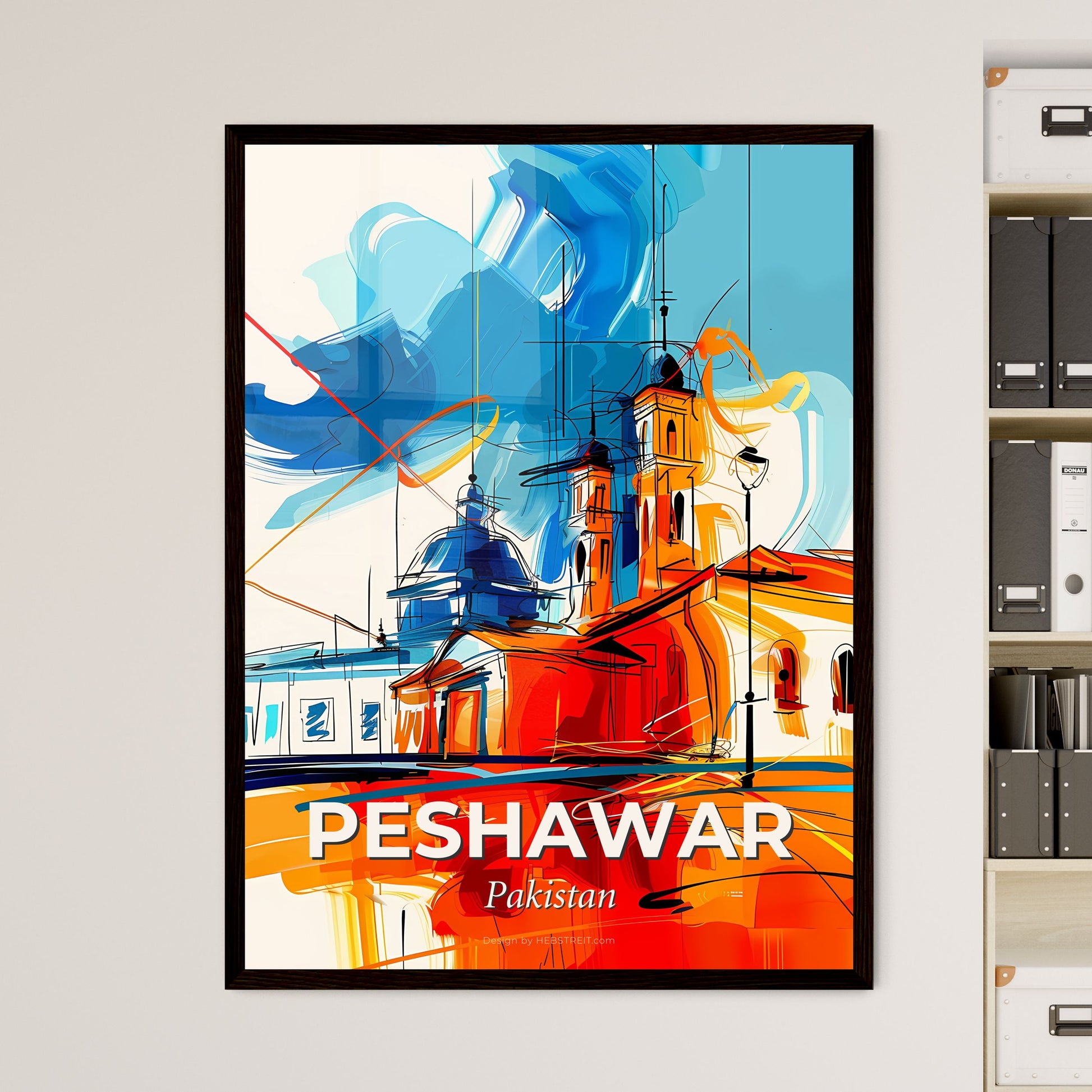 Vibrant Peshawar, Pakistan - A Painting Of A Building