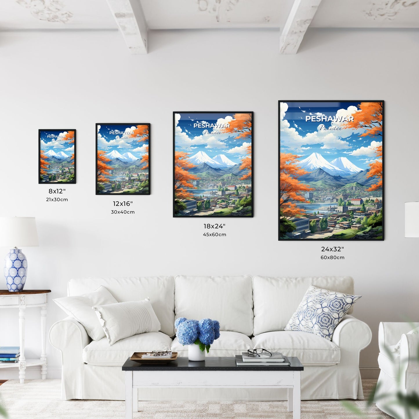 Peshawar Pakistan Cityscape Painting Skyline Panorama Landscape Art Default Title