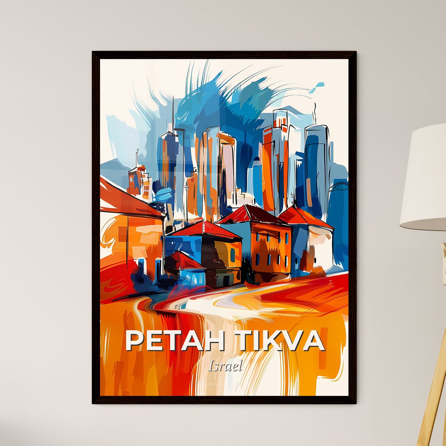 Vibrant Petah Tikva, Israel - A Painting Of A City