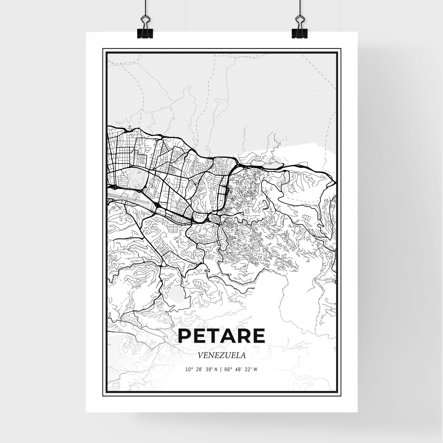 Petare Venezuela - Premium City Map Poster