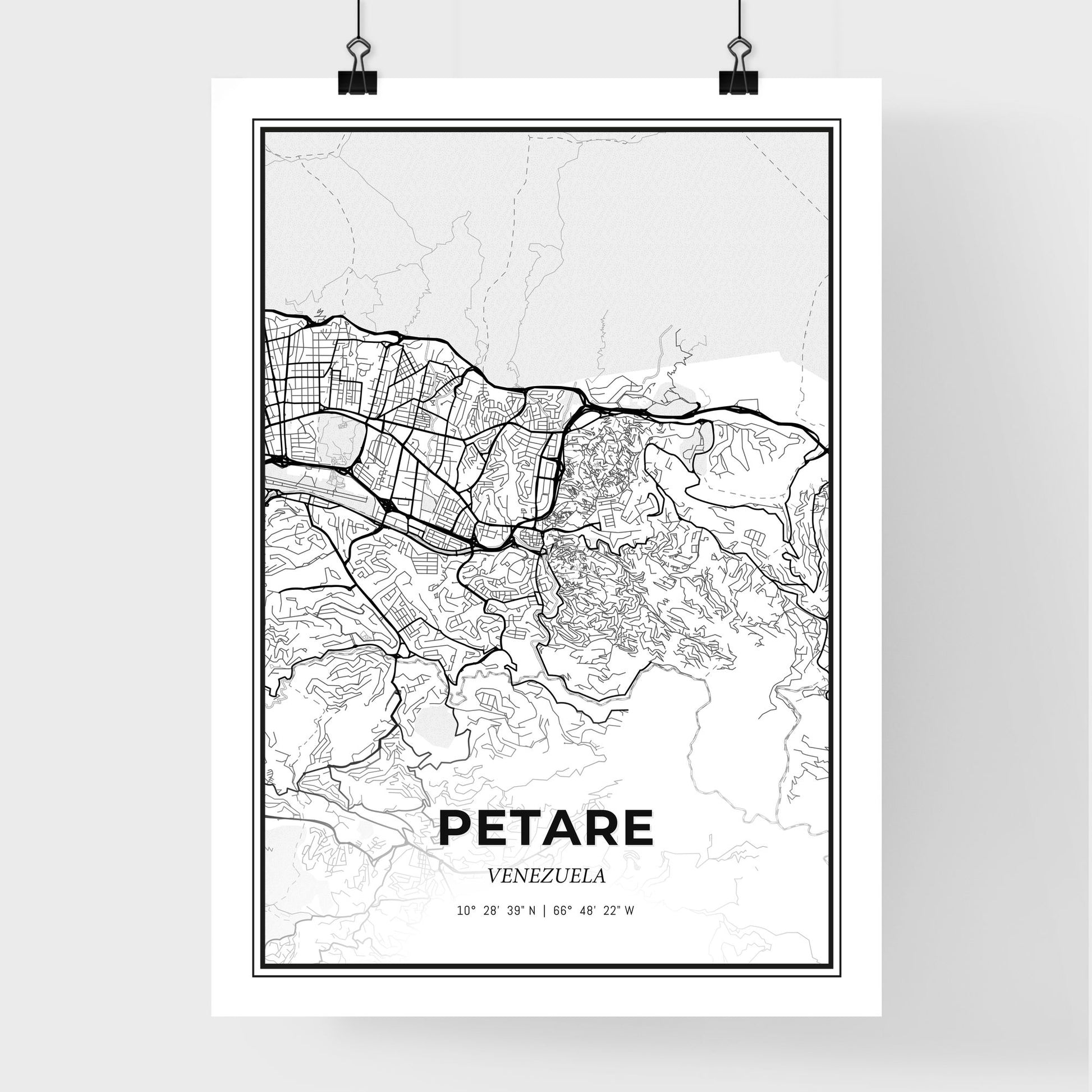 Petare Venezuela - Premium City Map Poster