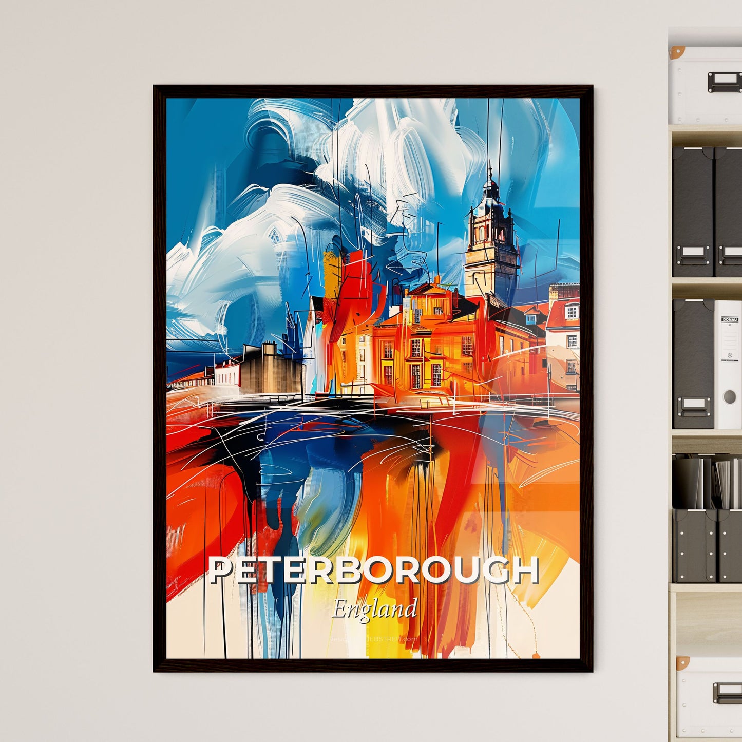 Vibrant Peterborough, England - A Painting Of A City