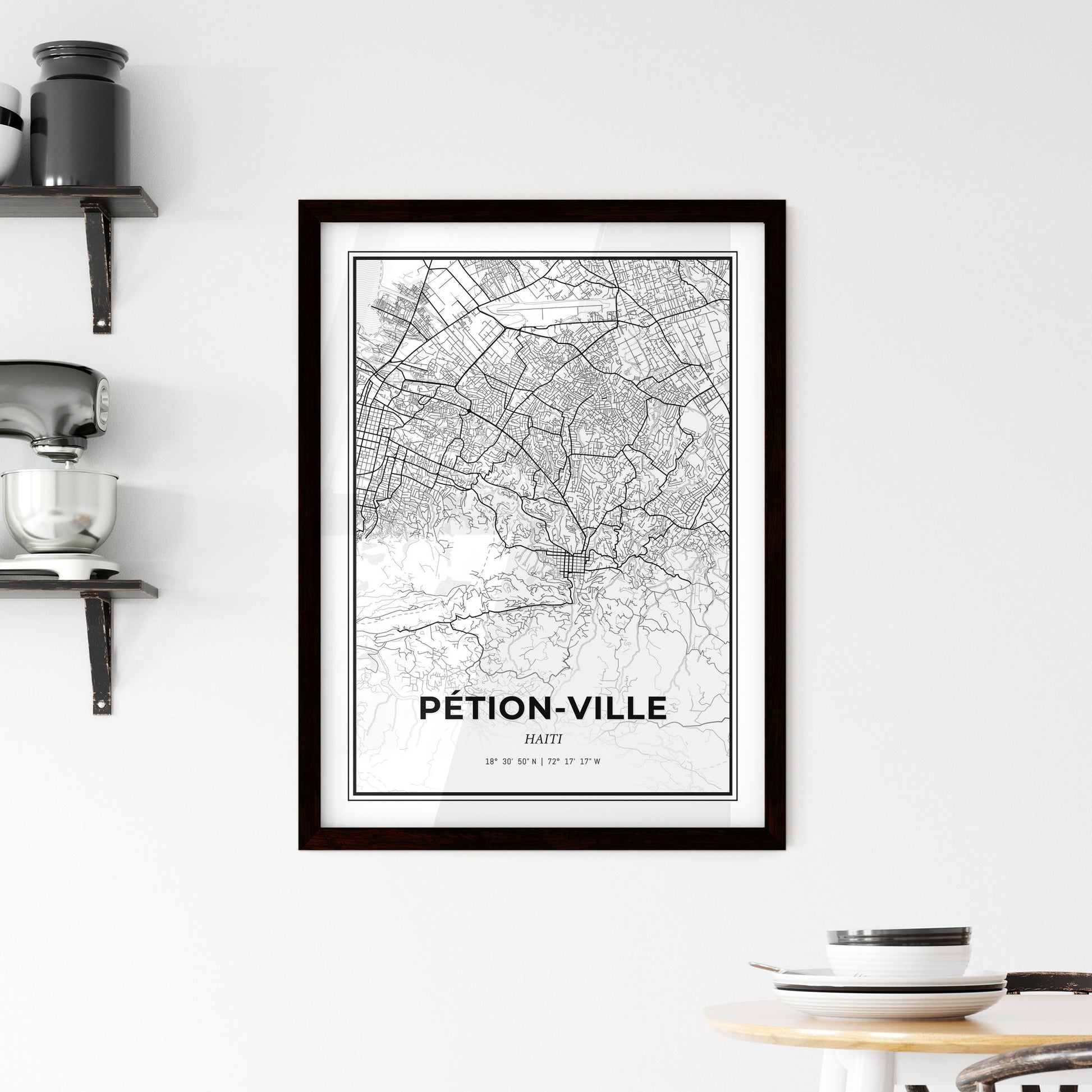 Pétion-Ville Haiti - Minimal City Map