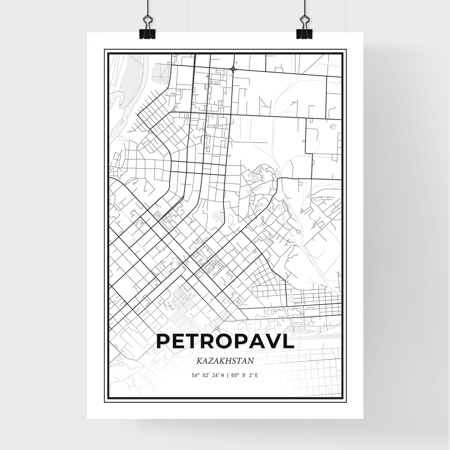 Petropavl Kazakhstan - Premium City Map Poster