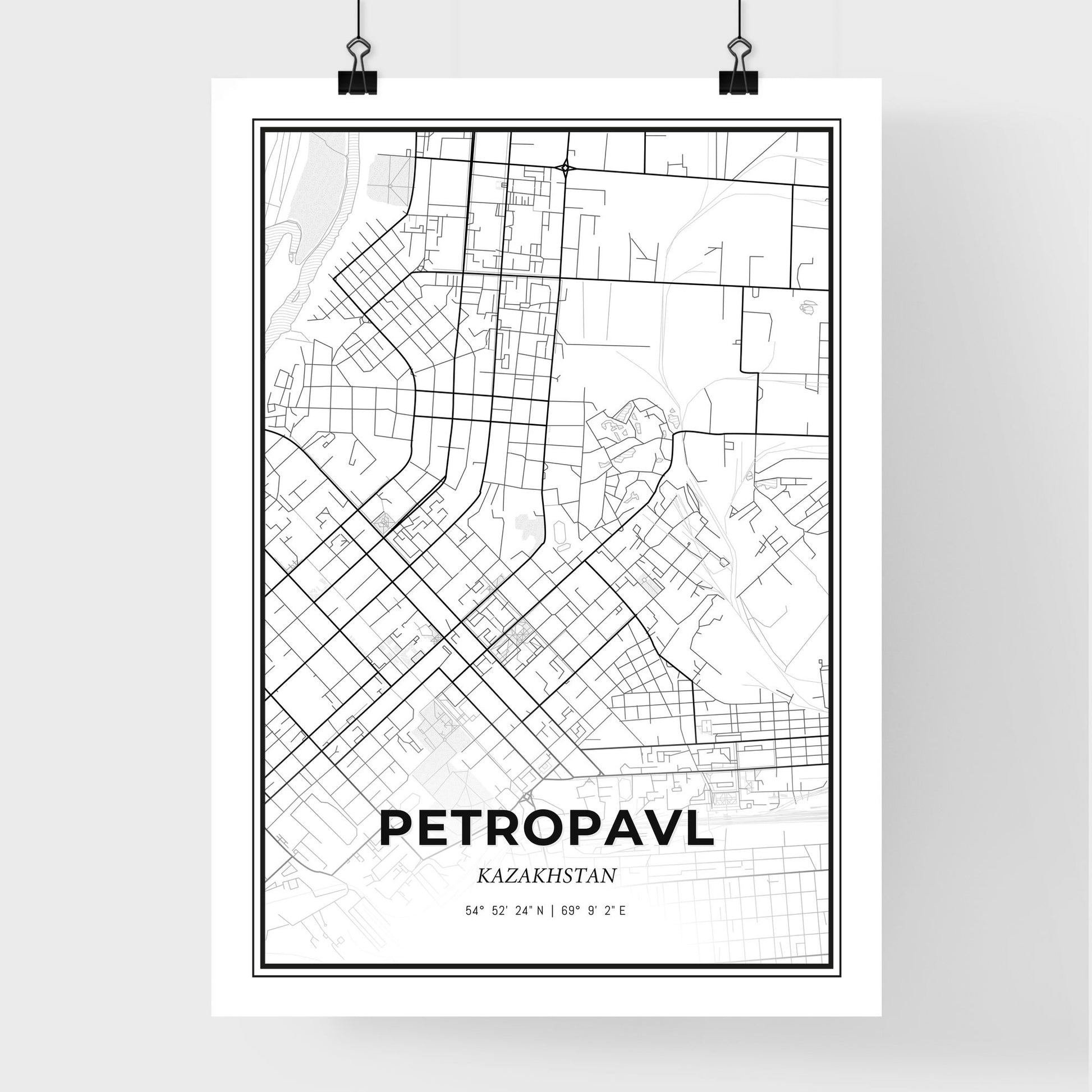 Petropavl Kazakhstan - Premium City Map Poster