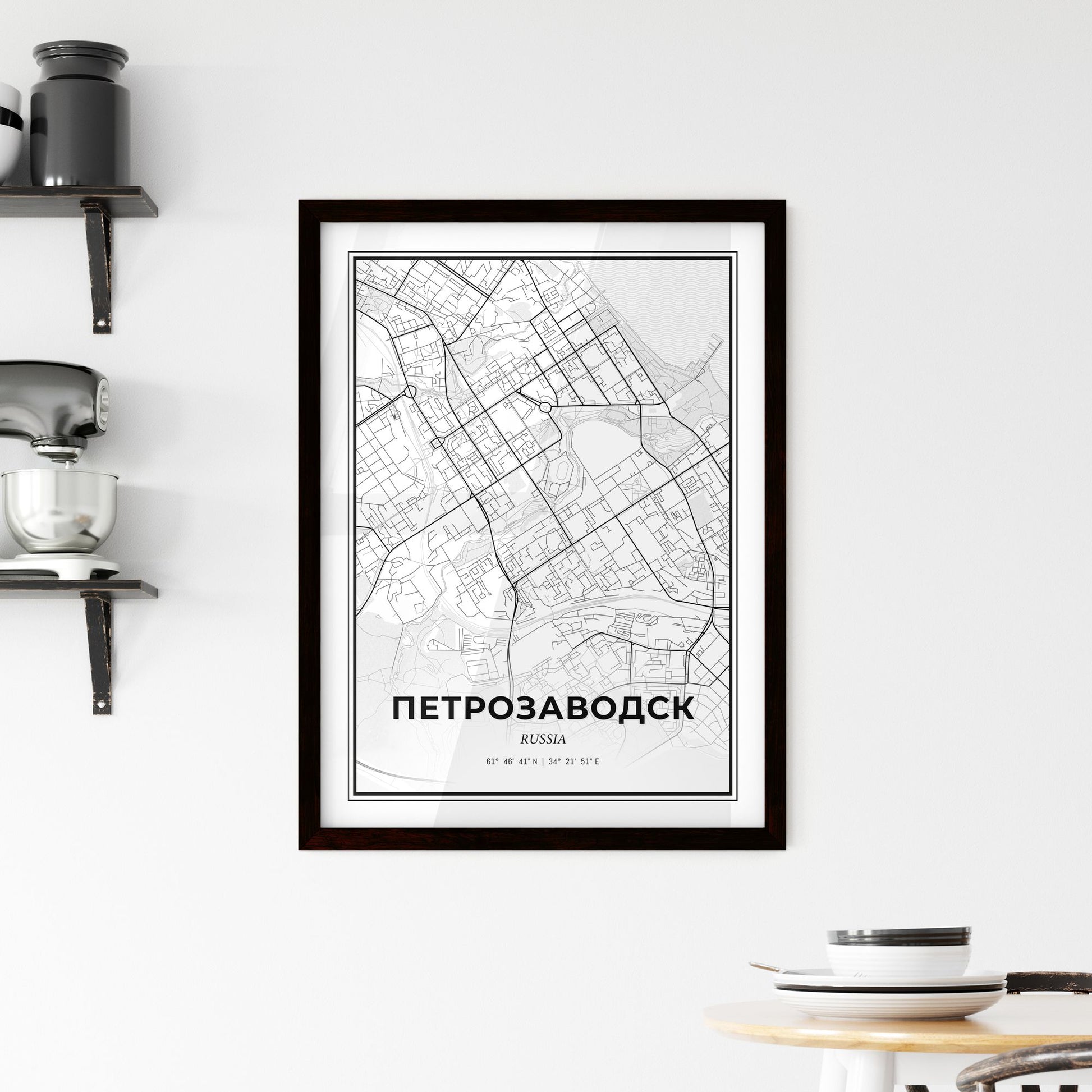 Petrozavodsk Russia - Minimal City Map