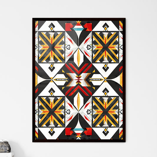 Vibrant Philippine Inabel Pattern Painting - Framed Art Print
