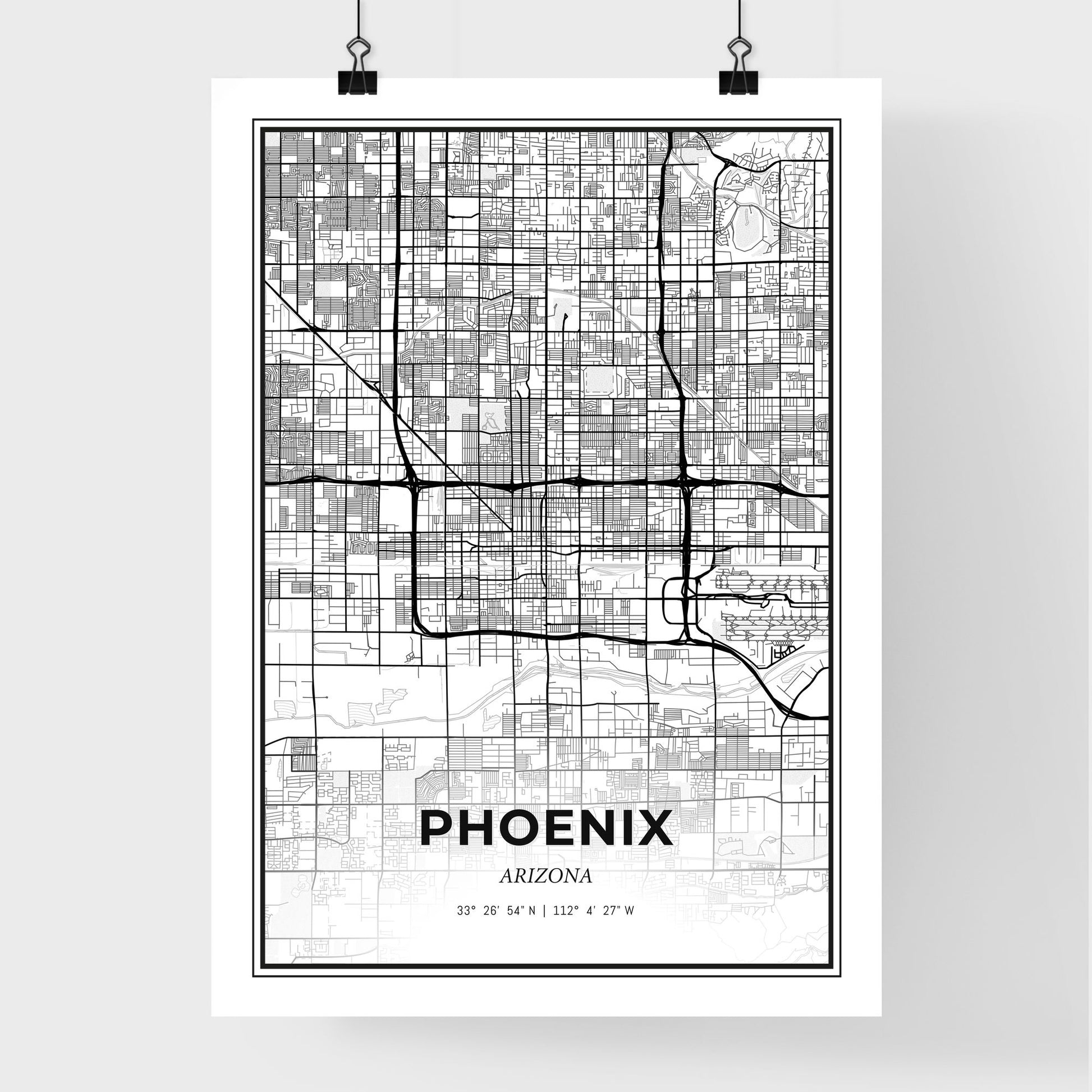 Phoenix Arizona - Premium City Map Poster