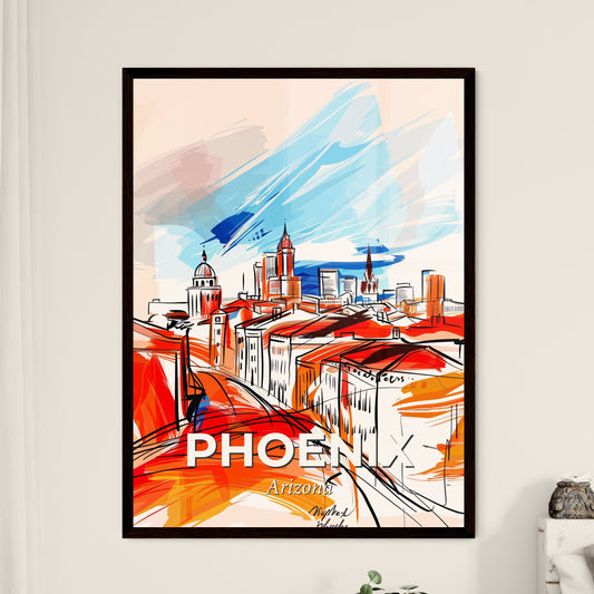 Vibrant Phoenix, Arizona - A Drawing Of A City