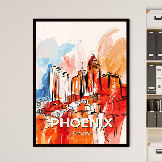 Vibrant Phoenix, Arizona - A Drawing Of A City