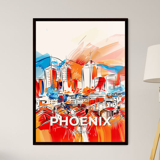 Vibrant Phoenix, Arizona - A Painting Of A City