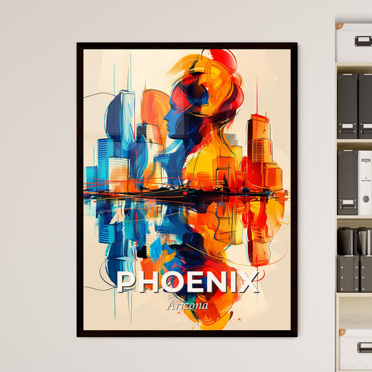 Vibrant Phoenix, Arizona - A Colorful Cityscape With A Woman's Face