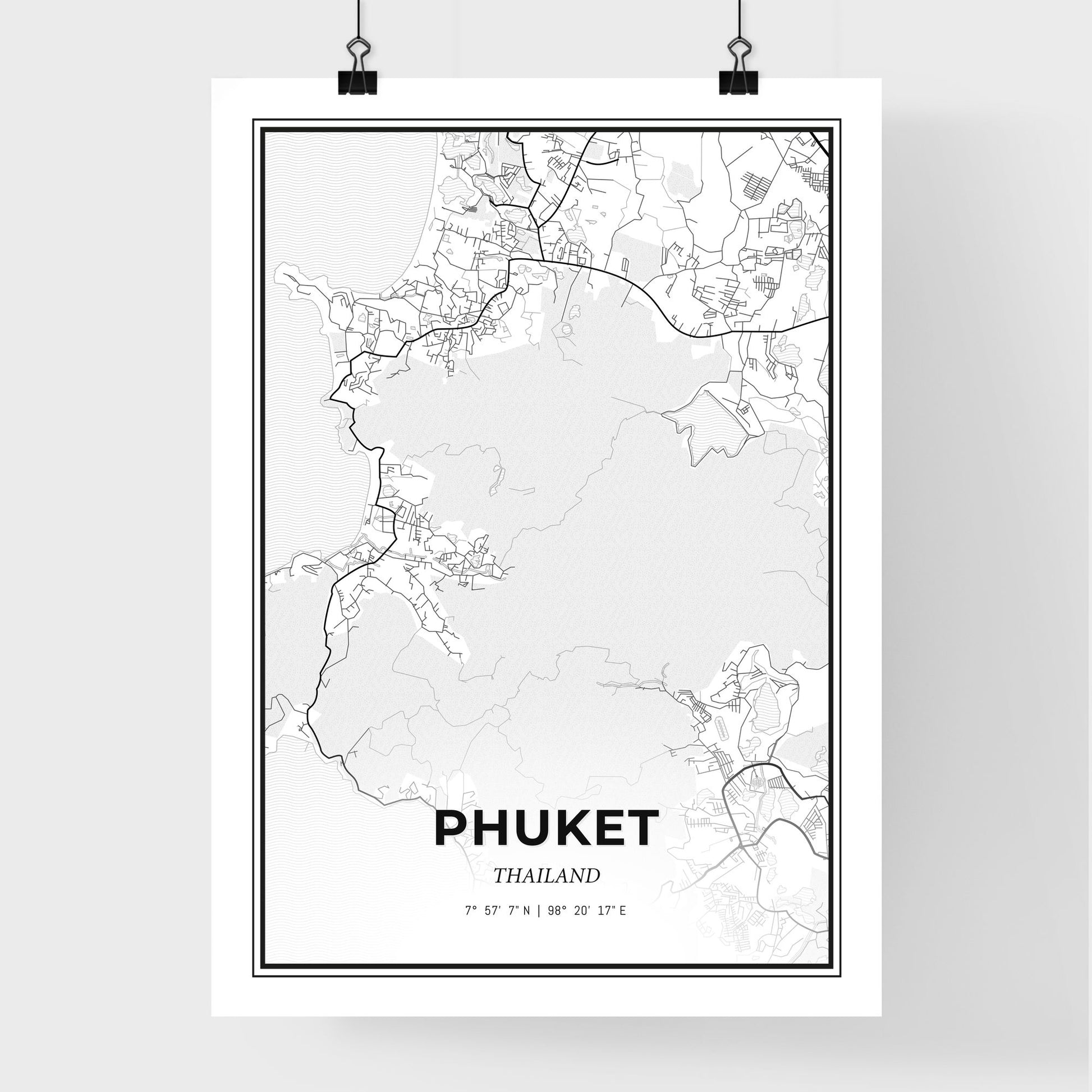 Phuket Thailand - Premium City Map Poster