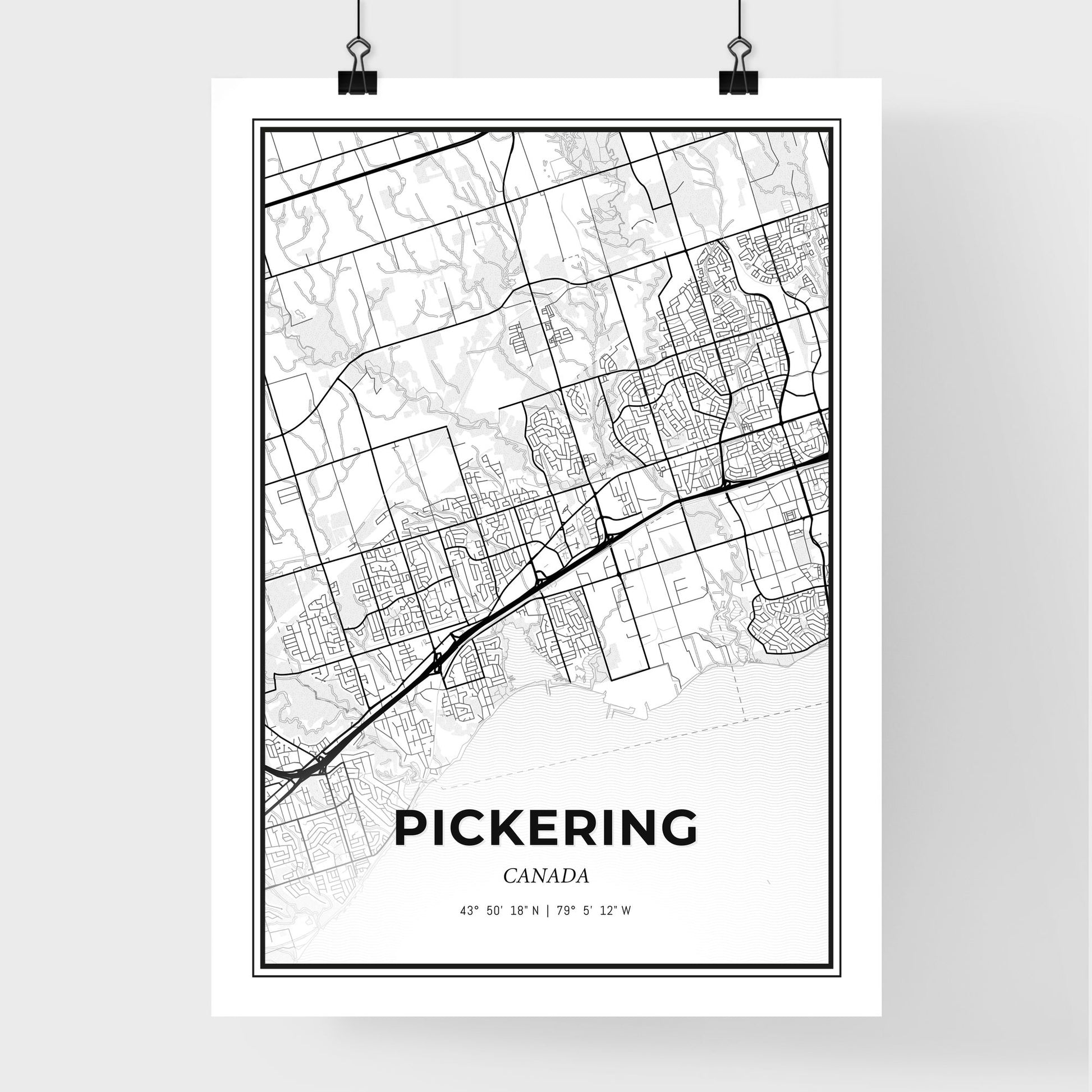 Pickering Canada - Premium City Map Poster