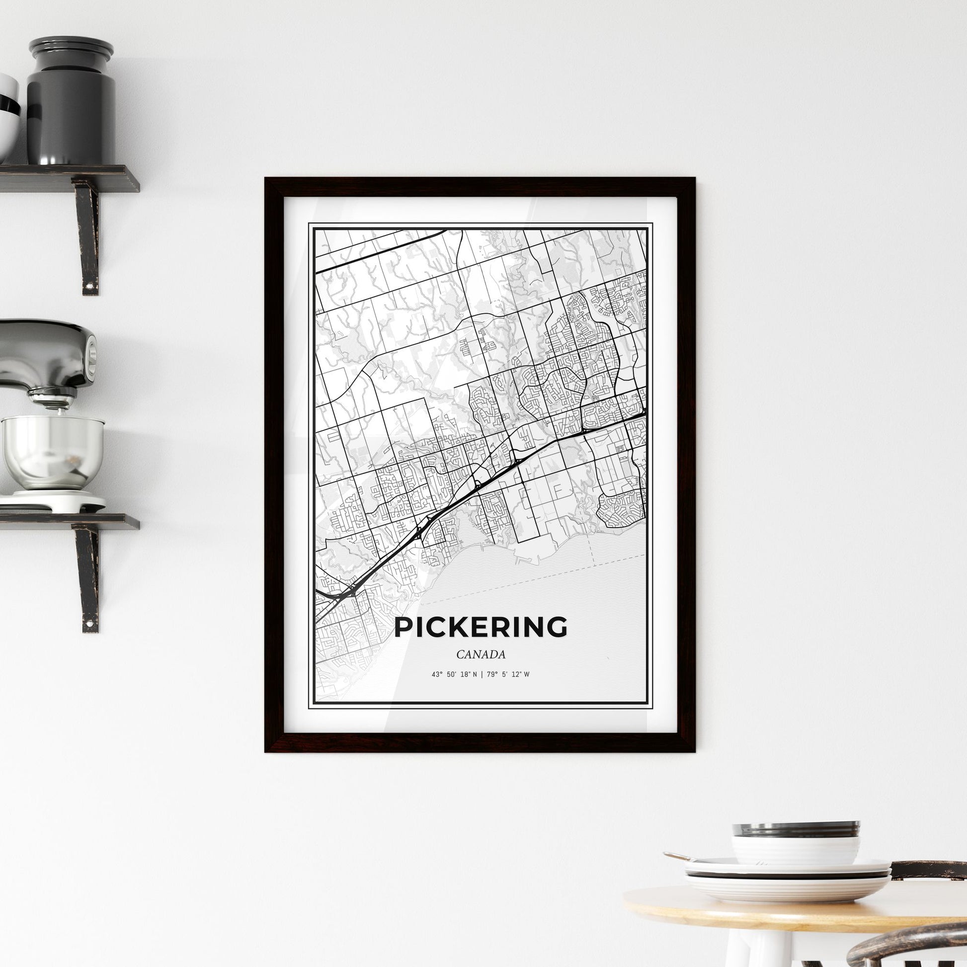 Pickering Canada - Minimal City Map