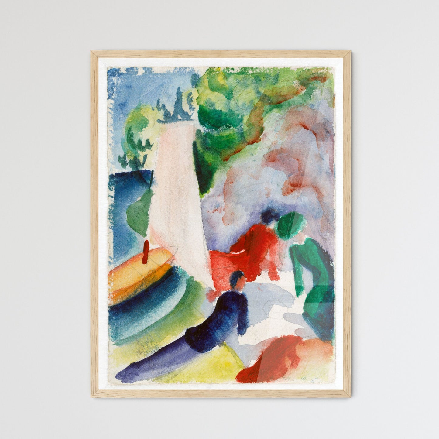 Picnic on the Beach by August Macke Framed Art Print