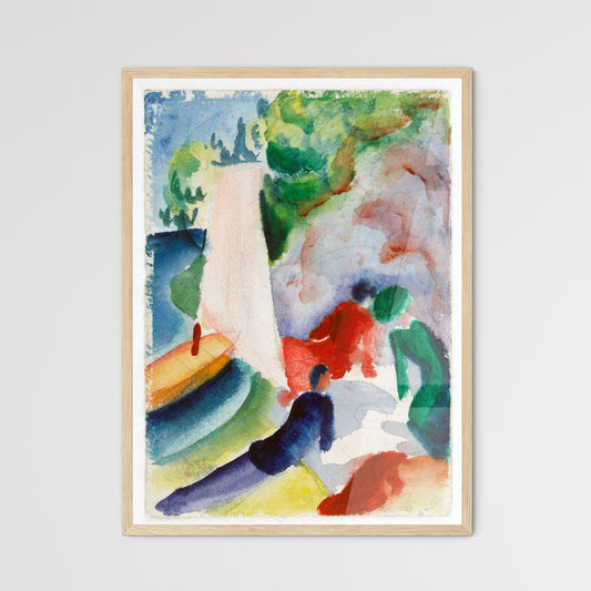 Picnic on the Beach by August Macke Framed Art Print